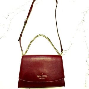 COACH burgandy Leather Shoulder Bag